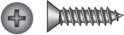 HILLMAN No. 8 Ga. X 1-1/2 in. L Phillips Flat Head Sheet Metal Screws 100 pk
