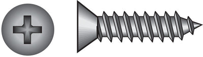 HILLMAN No. 14 Ga. X 1-1/2 in. L Phillips Flat Head Sheet Metal Screws 100 pk