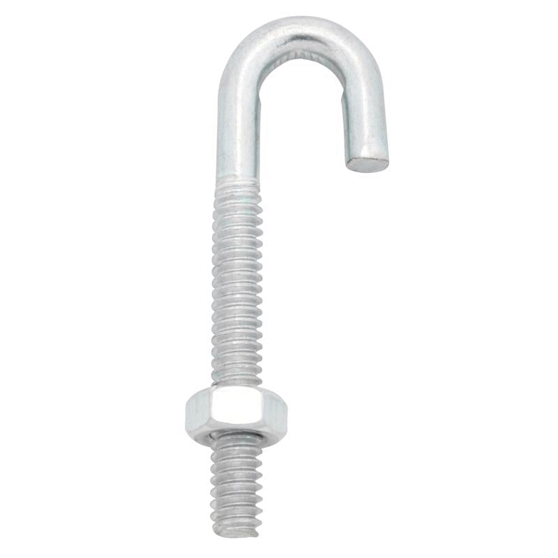 Hampton Small Zinc-Plated Silver Zinc 0.5625 in. L J-Bolt 60 lb