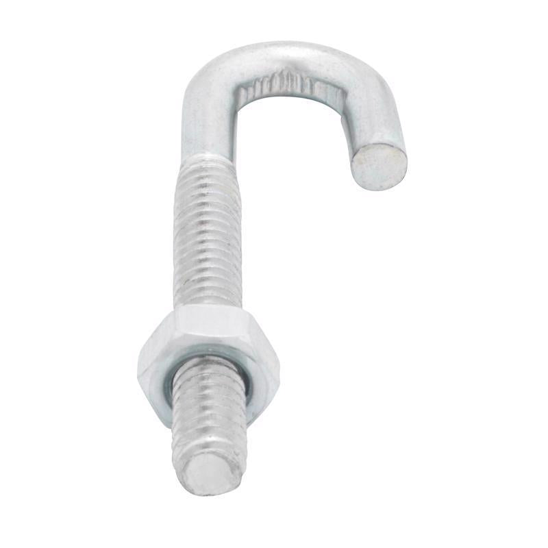Hampton Small Zinc-Plated Silver Zinc 0.5625 in. L J-Bolt 60 lb
