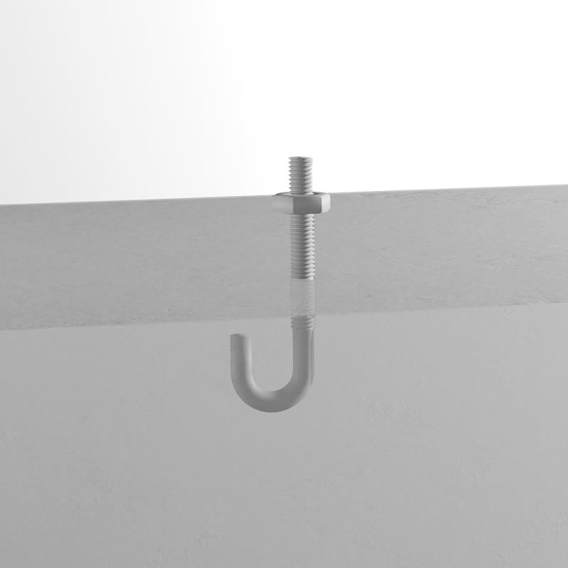 Hampton Small Zinc-Plated Silver Zinc 0.5625 in. L J-Bolt 60 lb