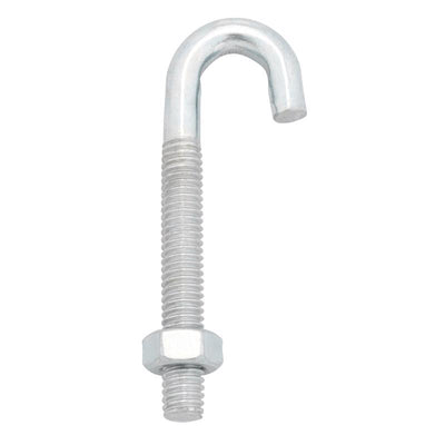 Hampton Small Zinc-Plated Silver Zinc 0.6875 in. L J-Bolt 150 lb