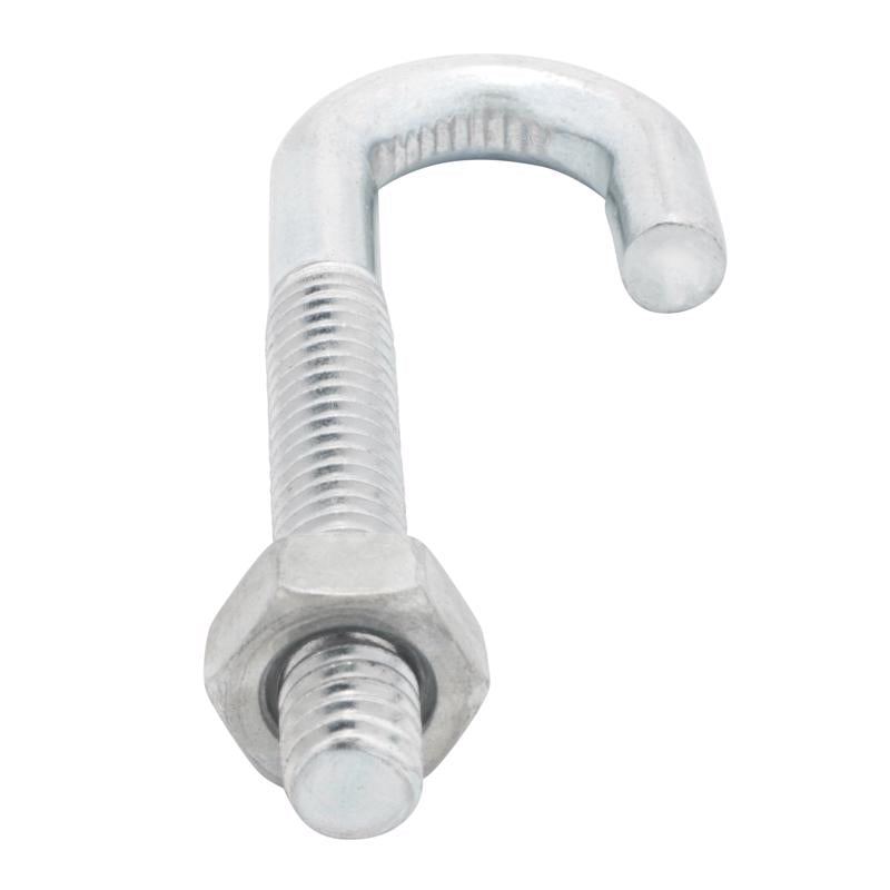 Hampton Small Zinc-Plated Silver Zinc 0.6875 in. L J-Bolt 150 lb