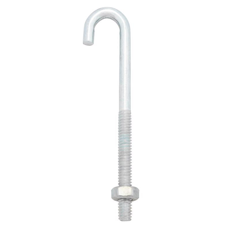 Hampton Small Zinc-Plated Silver Zinc 0.6875 in. L J-Bolt 125 lb