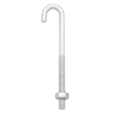 Hampton Small Zinc-Plated Silver Zinc 0.6875 in. L J-Bolt 125 lb