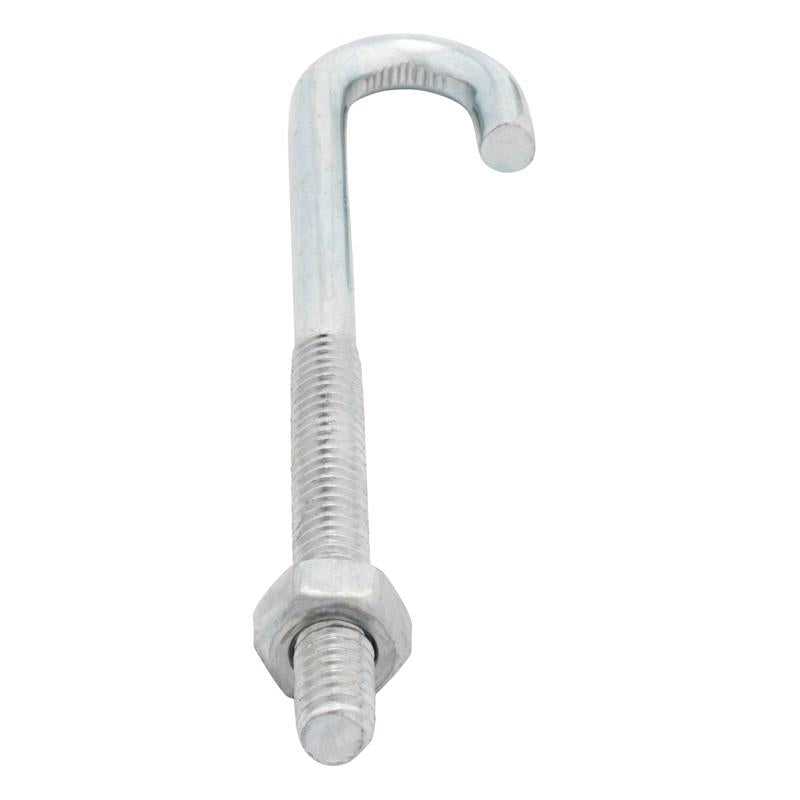 Hampton Small Zinc-Plated Silver Zinc 0.6875 in. L J-Bolt 125 lb