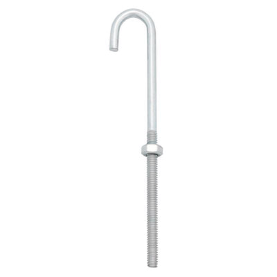 Hampton Small Zinc-Plated Silver Zinc 1 in. L J-Bolt 115 lb