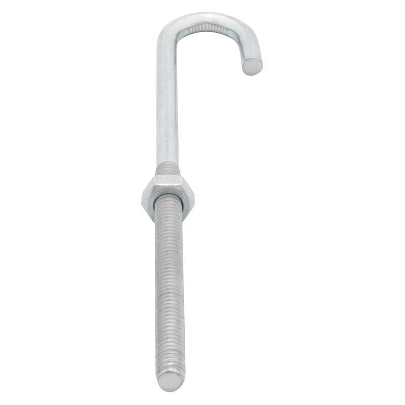 Hampton Small Zinc-Plated Silver Zinc 1 in. L J-Bolt 115 lb