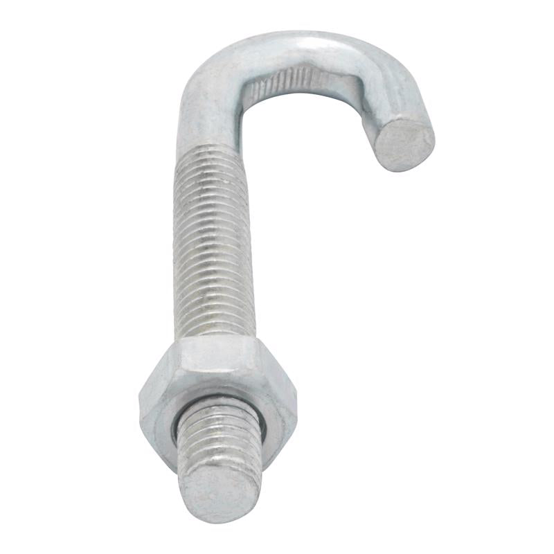 Hampton Medium Zinc-Plated Silver Steel 13/16 in. L J-Bolt 175 lb