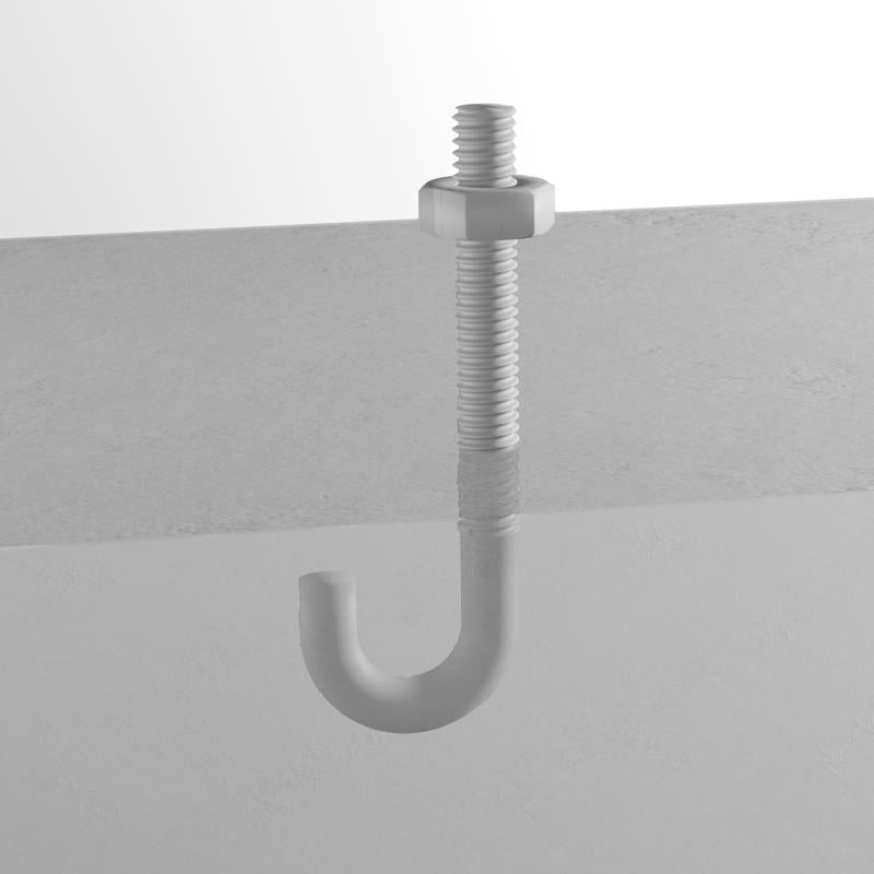 Hampton Medium Zinc-Plated Silver Steel 13/16 in. L J-Bolt 175 lb