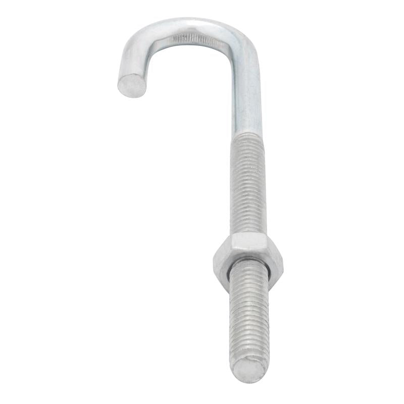 Hampton Medium Zinc-Plated Silver Zinc 5 in. L J-Bolt 150 lb