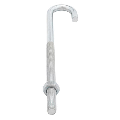 Hampton Medium Zinc-Plated Silver Zinc 6.9375 in. L J-Bolt 175 lb