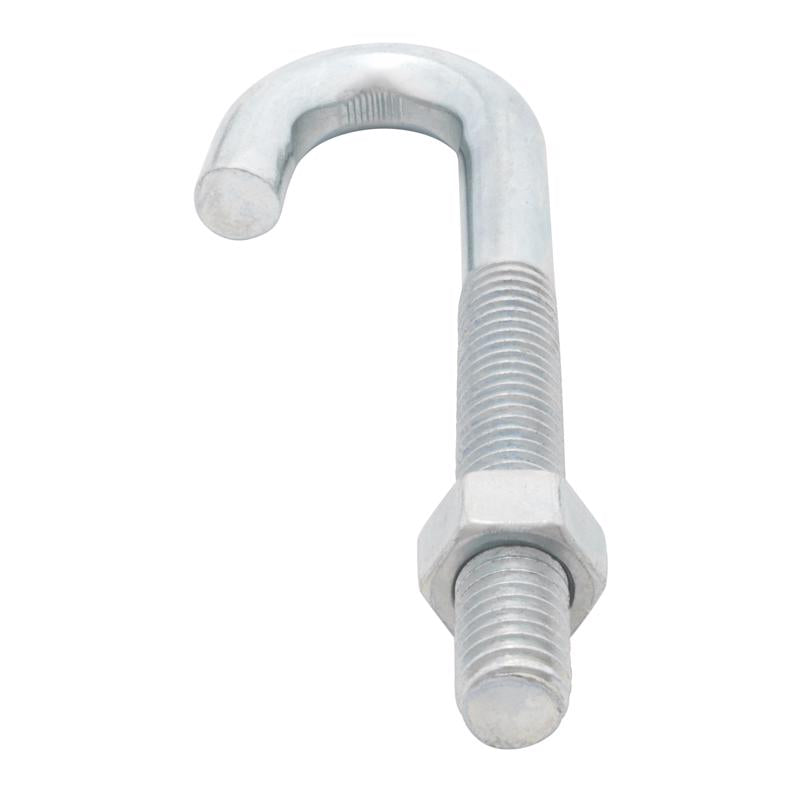 Hampton Small Zinc-Plated Silver Zinc 1 in. L J-Bolt 375 lb
