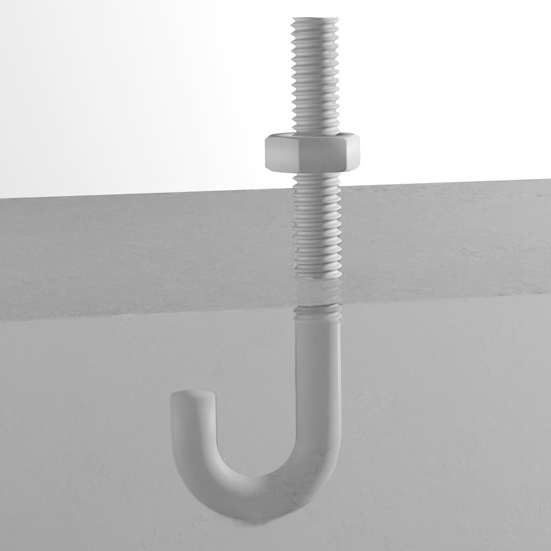 Hampton Small Zinc-Plated Silver Zinc 1 in. L J-Bolt 375 lb