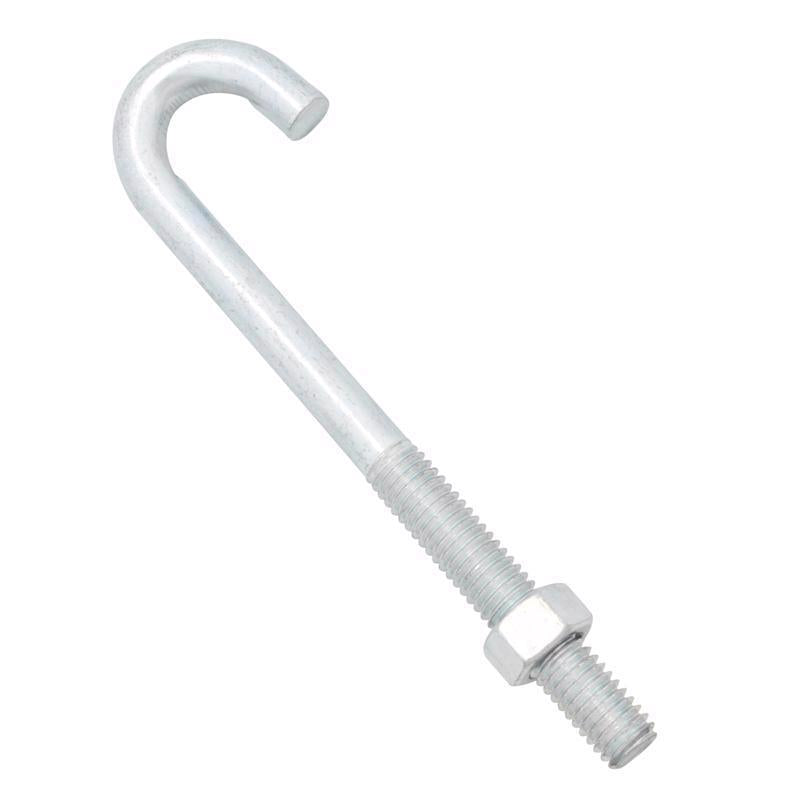 Hampton Small Zinc-Plated Silver Zinc 1 in. L J-Bolt 375 lb