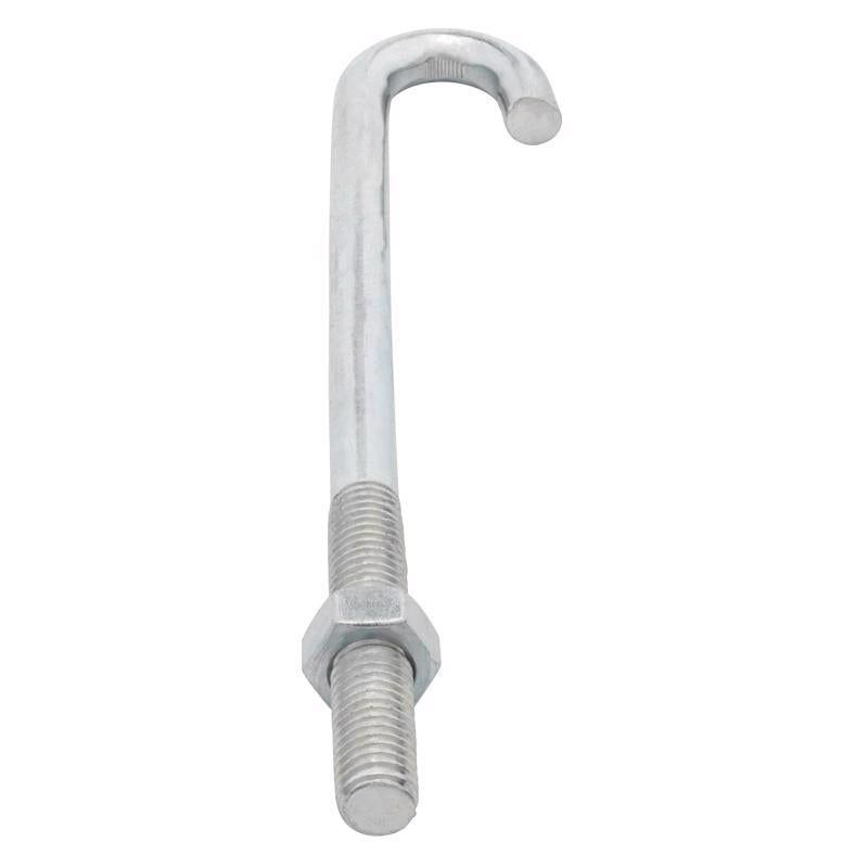 Hampton Small Zinc-Plated Silver Zinc 1 in. L J-Bolt 375 lb