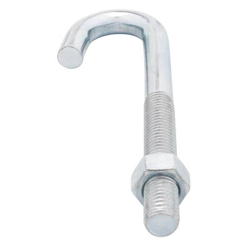 Hampton Small Zinc-Plated Silver Zinc 1.5625 in. L J-Bolt 325 lb
