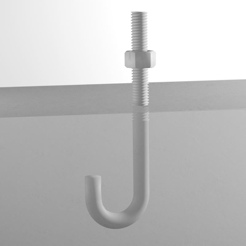 Hampton Small Zinc-Plated Silver Zinc 1.5625 in. L J-Bolt 325 lb