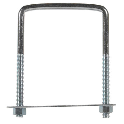 Hampton 3/8 in. X 3.7 in. W X 5 in. L Coarse Zinc-Plated Steel Lumber Size Square Bend U-Bolt
