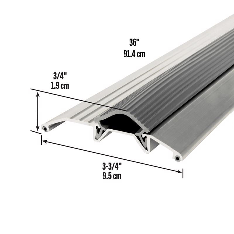 M-D Building Products 0.75 in. H X 3.75 in. W X 36 in. L Aluminum Deluxe Low Threshold Silver