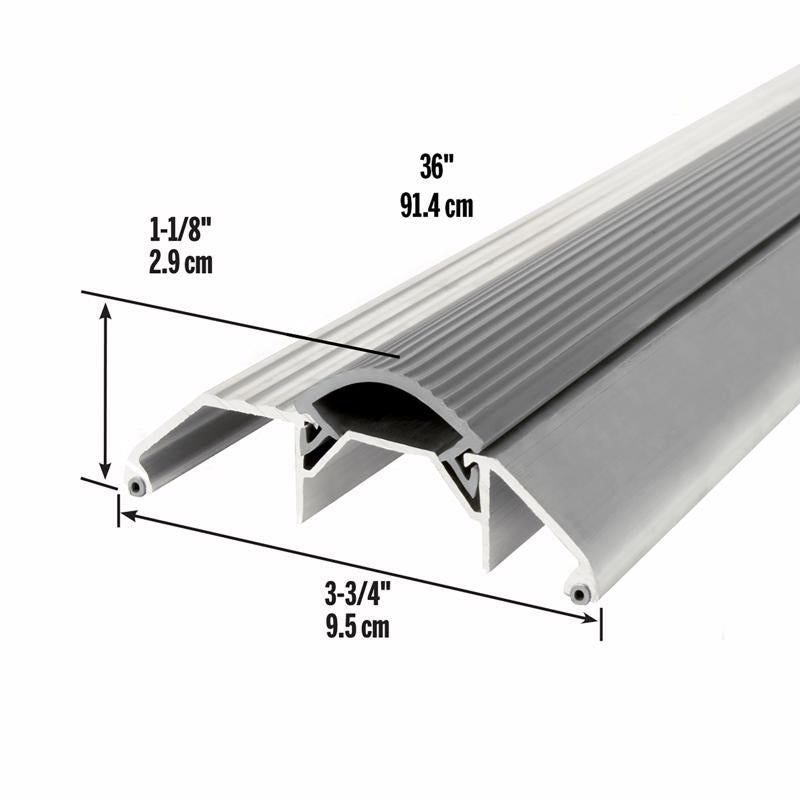 M-D Building Products 1.125 in. H X 3.75 in. W X 36 in. L Aluminum Deluxe High Threshold Silver