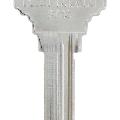 HILLMAN Traditional Silver House/Office Key Blank 125 SC10 Single For Schlage Locks