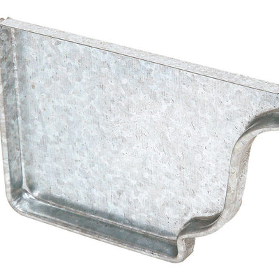Amerimax 2.875 in. H X 0.5 in. W X 4 in. L Silver Galvanized Steel K Gutter End Cap