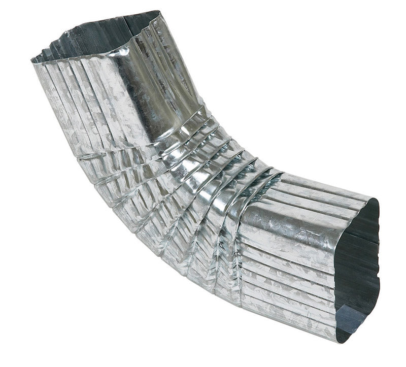 Amerimax 2 in. H X 3 in. W X 10 in. L Metallic Galvanized Steel B Downspout Elbow
