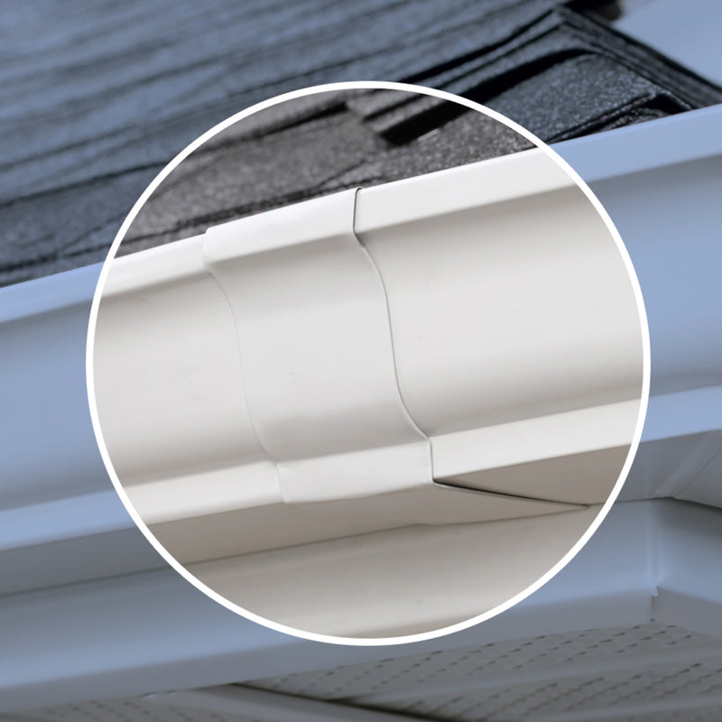Amerimax 5 in. W White Aluminum K Slip Joint Connector