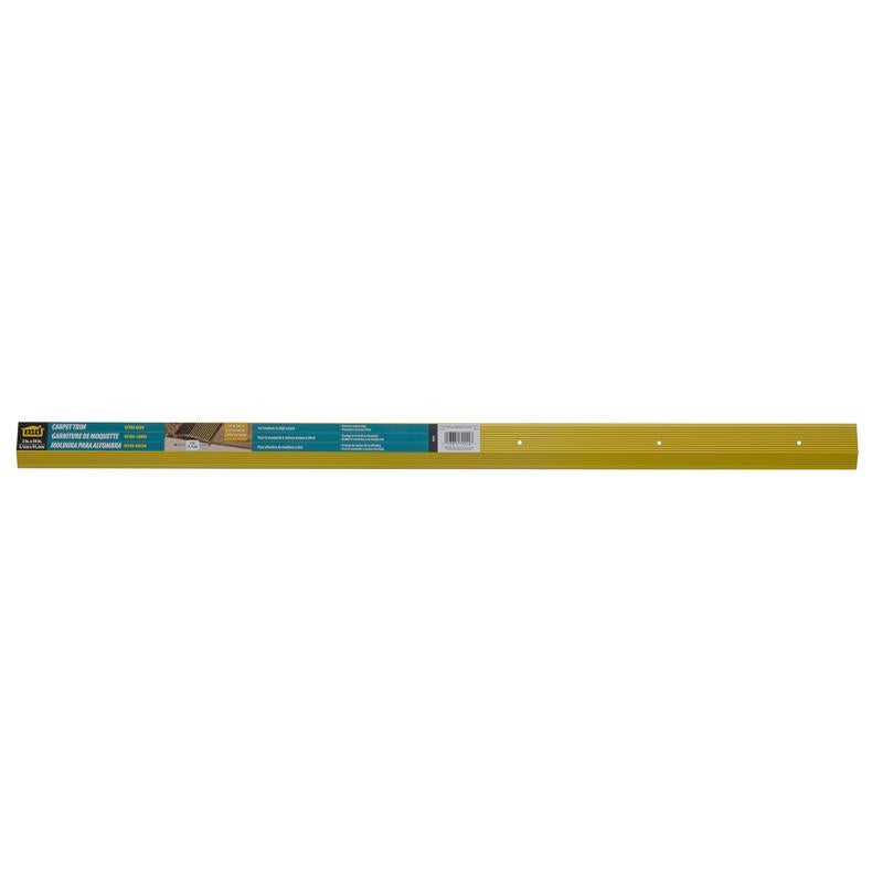M-D Building Products 0.375 in. H X 2 in. W X 36 in. L Prefinished Satin Brass Aluminum Carpet Trim