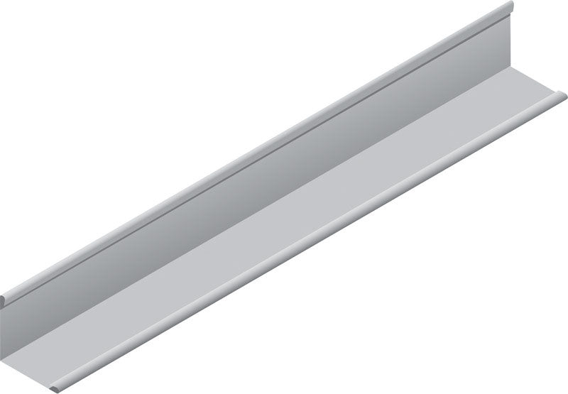 USG Donn Brand SM7 144 in. L X 0.88 in. W Hemmed Wall Molding