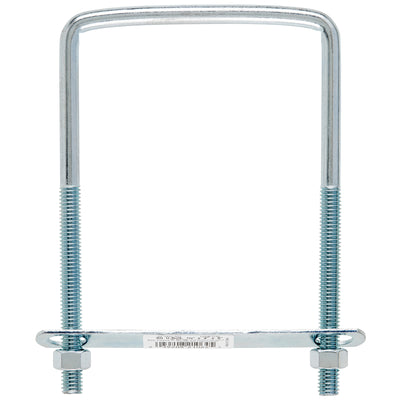 Hampton 3/8 in. X 4 in. W X 6 in. L Coarse Zinc-Plated Steel Square Bend U Bolt