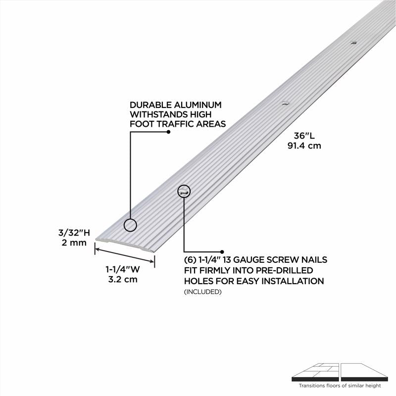 M-D Building Products 1.25 in. W X 36 in. L Anodized Silver Aluminum Seam Binder