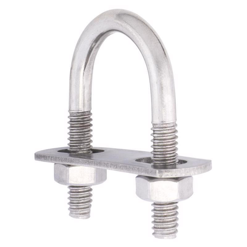 Hampton 1/4 in. X 1 in. W X 1-3/4 in. L Coarse Stainless Steel U-Bolt