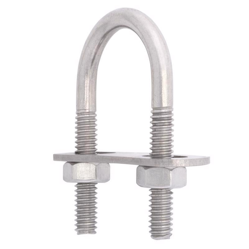 Hampton 1/4 in. X 1-1/8 in. W X 2 in. L Coarse Stainless Steel U-Bolt