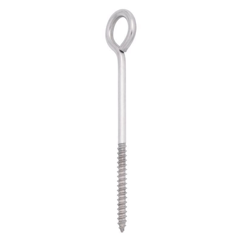 Hampton 1/4 in. X 5 in. L Stainless Stainless Steel Lag Thread Eyebolt