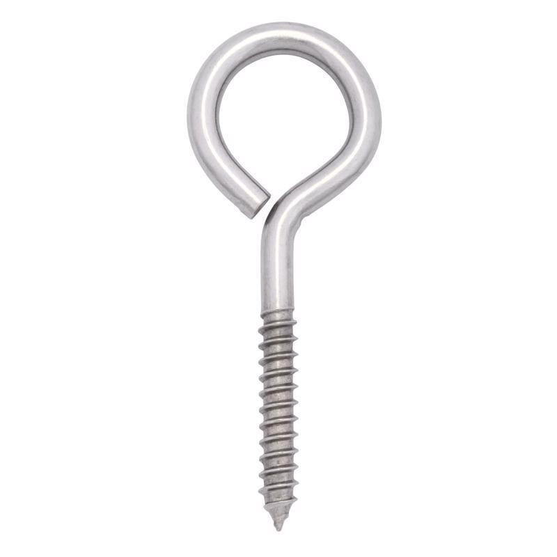 Hampton 3/8 in. X 4-1/2 in. L Stainless Stainless Steel Lag Thread Eyebolt