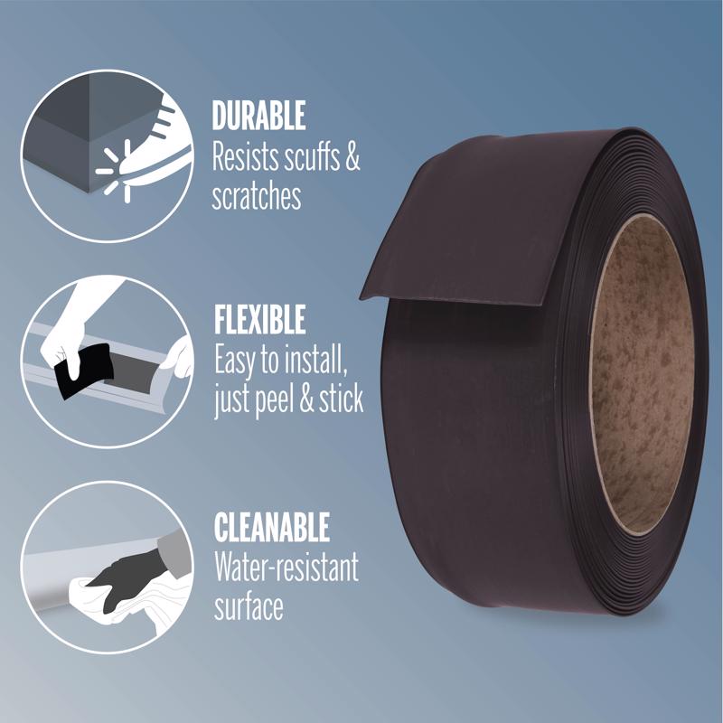 M-D Building Products 4 in. H X 0.08 in. W X 20 ft. L Prefinished Brown Vinyl Wall Base
