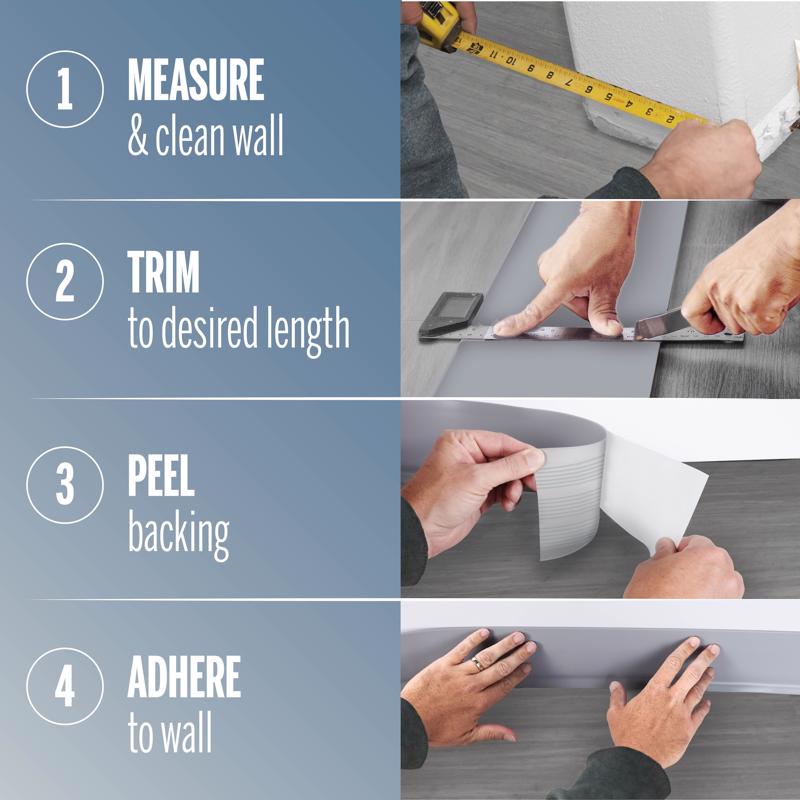 M-D Building Products 4 in. H X 0.08 in. W X 20 ft. L Prefinished Brown Vinyl Wall Base