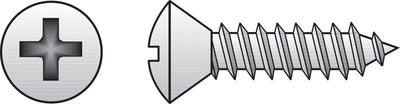 HILLMAN No. 4 Ga. X 3/4 in. L Phillips Oval Head Sheet Metal Screws 100 pk