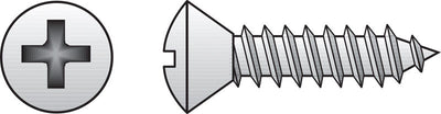 HILLMAN No. 6 Ga. X 1-1/2 in. L Phillips Oval Head Sheet Metal Screws 100 pk