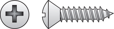 HILLMAN No. 8 Ga. X 1-1/4 in. L Phillips Oval Head Sheet Metal Screws 100 pk