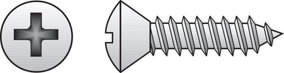 HILLMAN No. 10 Ga. X 1-1/2 in. L Phillips Oval Head Sheet Metal Screws 100 pk