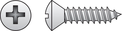 HILLMAN No. 12 Ga. X 2 in. L Phillips Oval Head Sheet Metal Screws 100 pk