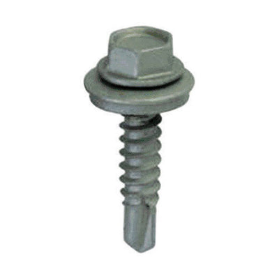 Teks No. 12 X 2 in. L Hex Hex Washer Head Coarse Roofing Screws