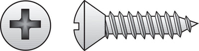 HILLMAN No. 14 Ga. X 2 in. L Phillips Oval Head Sheet Metal Screws 100 pk