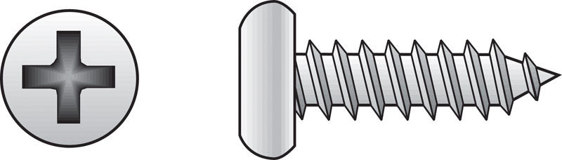 HILLMAN No. 8 Ga. X 1-1/4 in. L Phillips Pan Head Sheet Metal Screws 100 pk