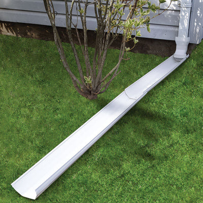 Frost King Tilt N' Drain 2 in. H X 5.5 in. W X 6 ft. L White Vinyl Downspout Extension