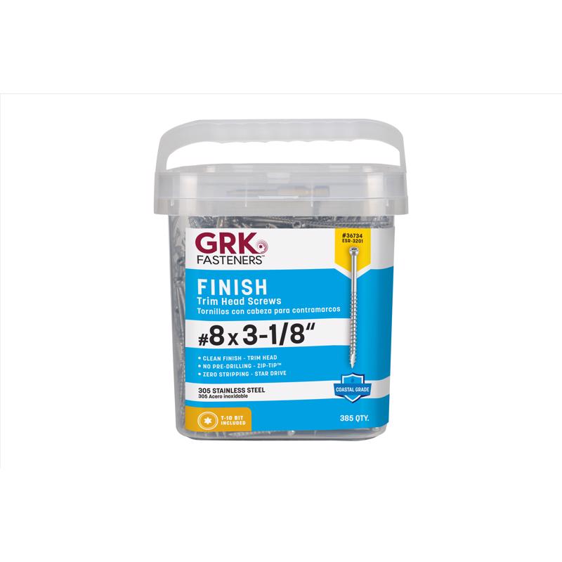 GRK Fasteners No. 8 X 3-1/8 in. L Star Coated W-Cut Screws 385 pk