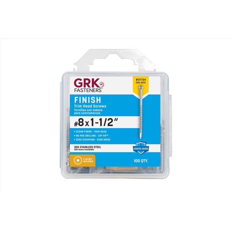 GRK Fasteners No. 8 X 1-1/2 in. L Star Coated W-Cut Screws 100 pk